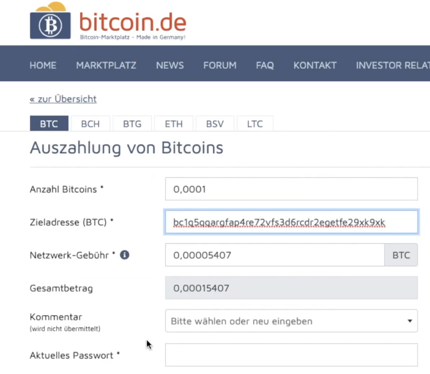 Bitcoin senden mit Bitcoin.de - Image 3
