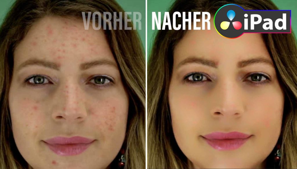 Gesicht Retusche Effekt in DaVinci Resolve iPad