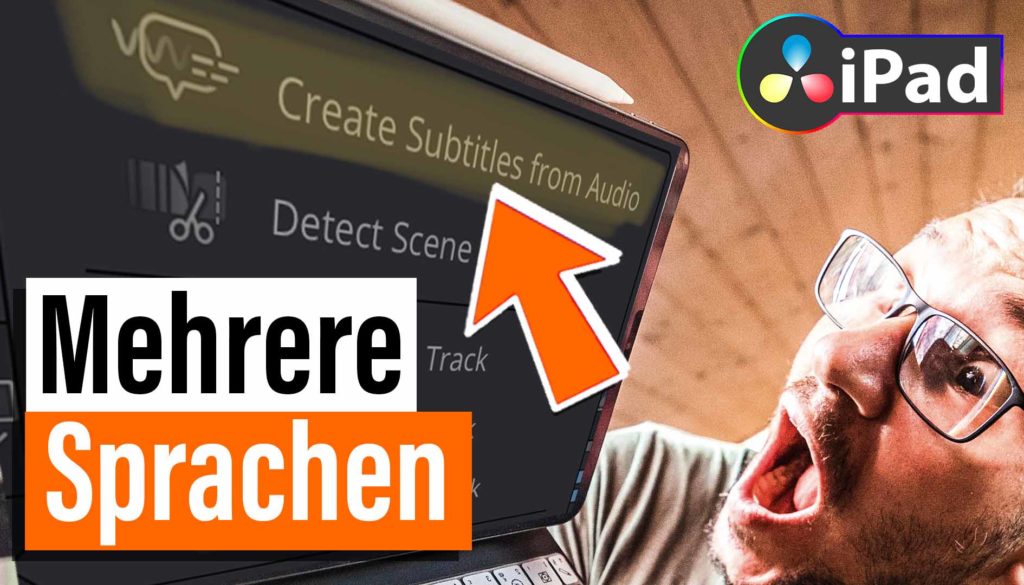 Untertitel auf Deutsch in DaVinci Resolve iPad