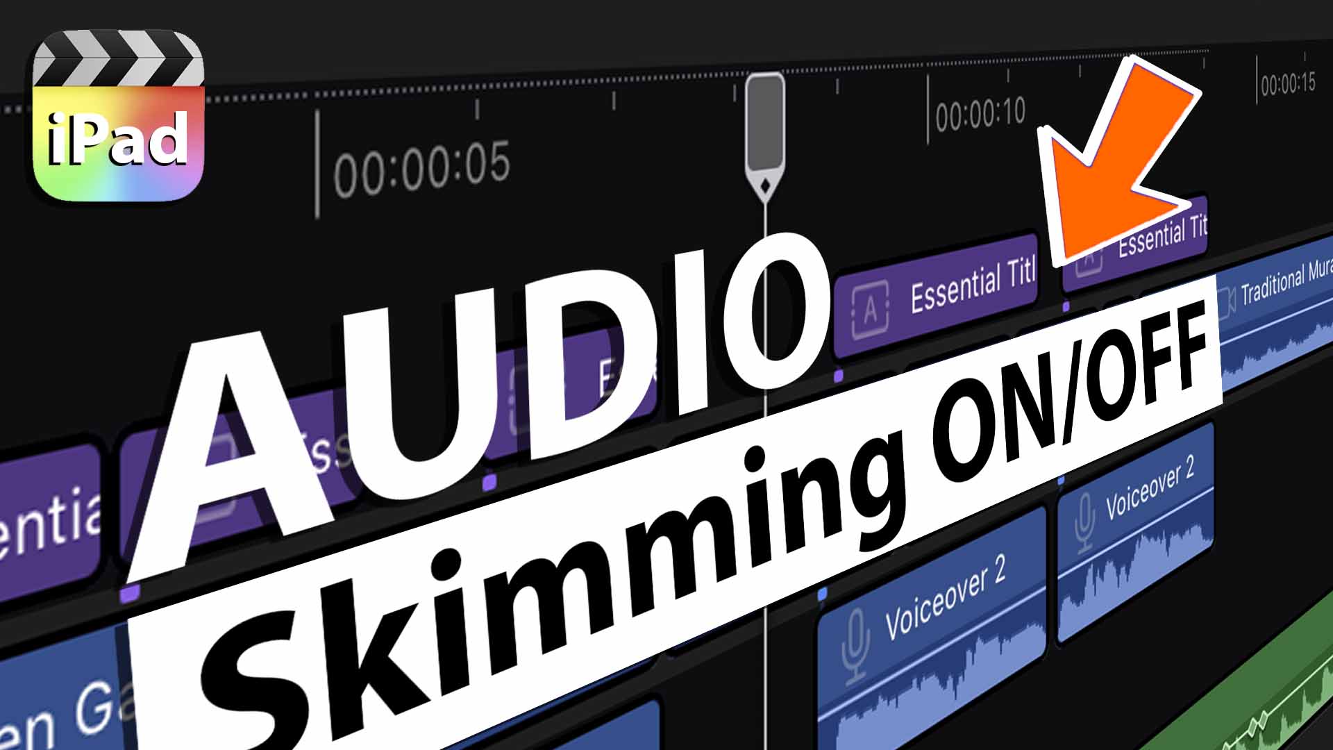 Audio Skimming EIN/AUS in Final Cut Pro fürs iPad