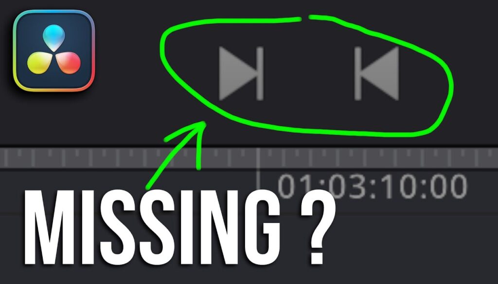 IN & OUT Buttons sind weg ??? (DaVinci Resolve)