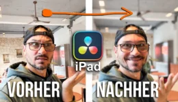 Hintergrund unscharf machen in DaVinci Resolve iPad