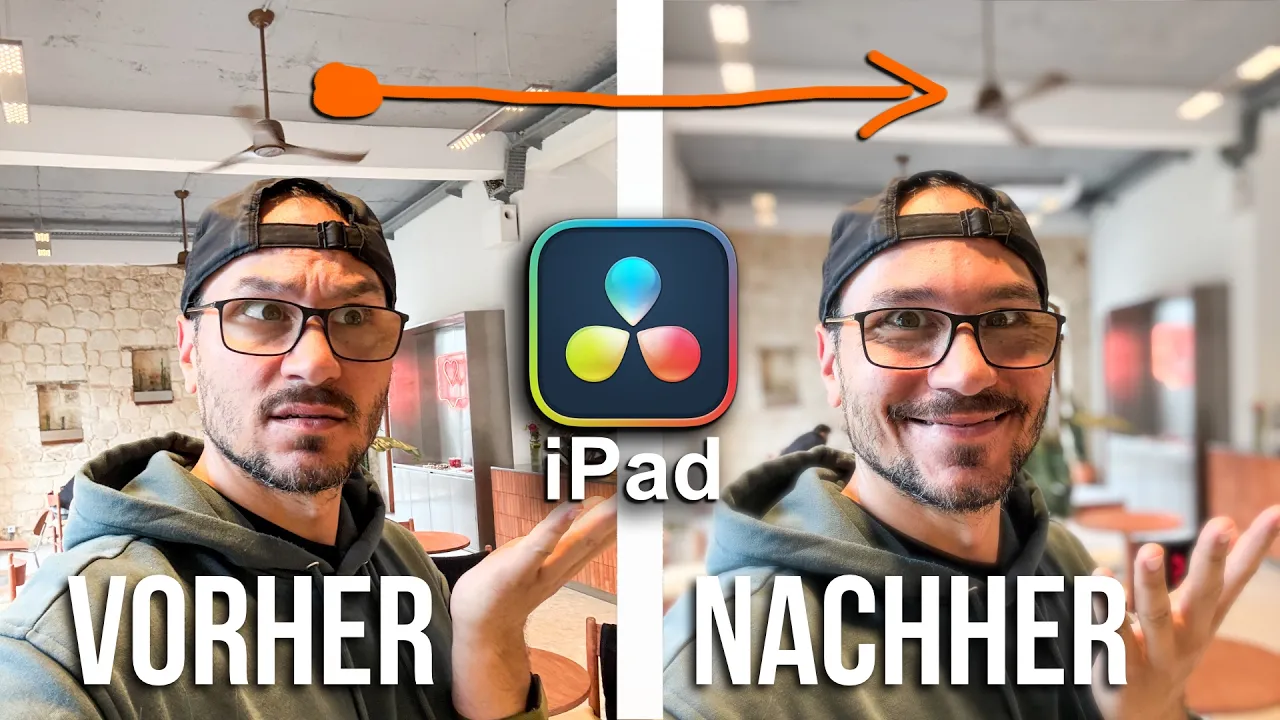 Hintergrund unscharf machen in DaVinci Resolve iPad