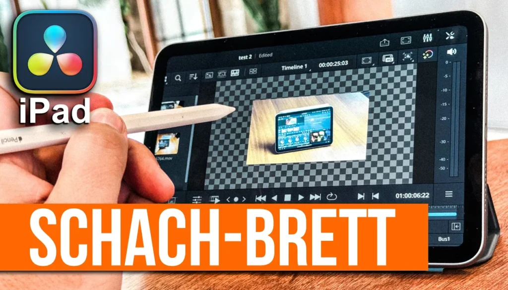 Schachbrett? Alpha-Hintergründe in DaVinci Resolve iPad